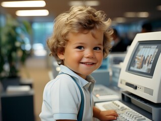 Innocent Baby in IT: Captivating the Camera