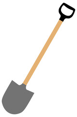 Shovel icon. Flat style. Construction tool illustration.