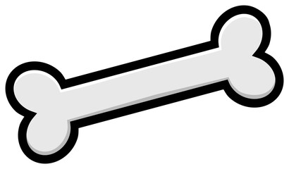 Cartoon dog bone icon. 