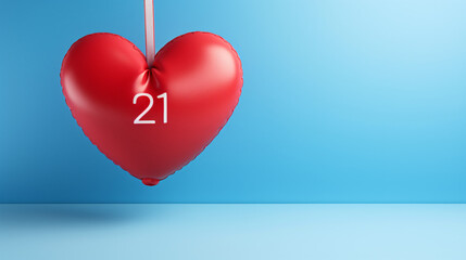 Valentine s Day depiction 2023 calendar blue backdrops