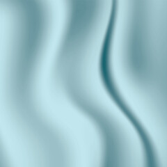 Silk blue background. Abstract vector pattern with copy space. Liquid wave texture, smooth drapery wallpaper. Wedding fabric, satin. Wavy design for banner, card, postcard, backdrop