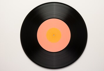 black vinyl album with orange cover on white background experimental compositions light pink