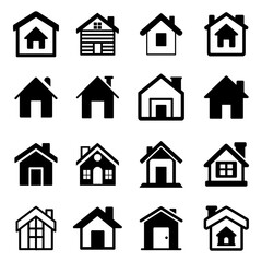 Set of home icon. Pictogram vector design.