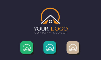 The Real Estate Company Logo Design. House Rent Company Logo Design. Home Selling Business Logo Design