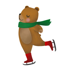 Teddy bear skating ,teddy bear on ice skates