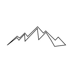 Mountains icon vector. hike illustration sign. wild nature symbol or logo.