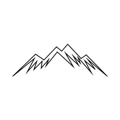 Mountains icon vector. hike illustration sign. wild nature symbol or logo.