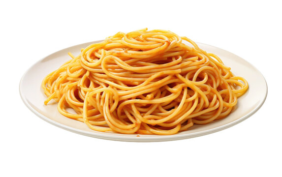 Savory Delight The Aroma and Taste of Spaghetti on White or PNG Transparent Background.
