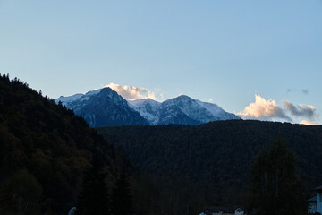 Bucegi Natural Park. Colorful autumn landscape in the Carpathian Mountains, Romania. Fall Season.