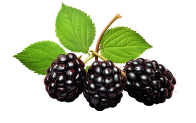 Berrylicious Delight The Flavorful World of Blackberries on White or PNG Transparent Background.