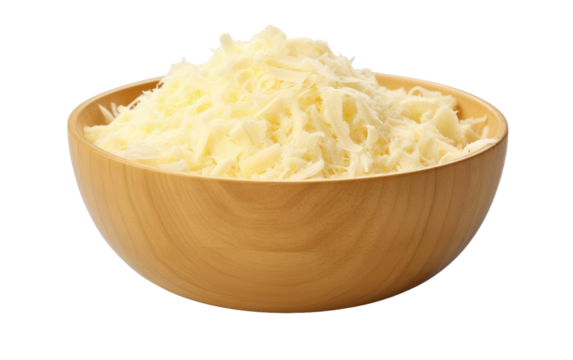 Cheese Delight Embracing the Convenience of Grated Cheese on White or PNG Transparent Background.