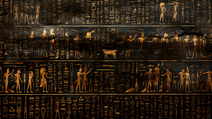 ancient egyptian hieroglyphics - obrazy, fototapety, plakaty