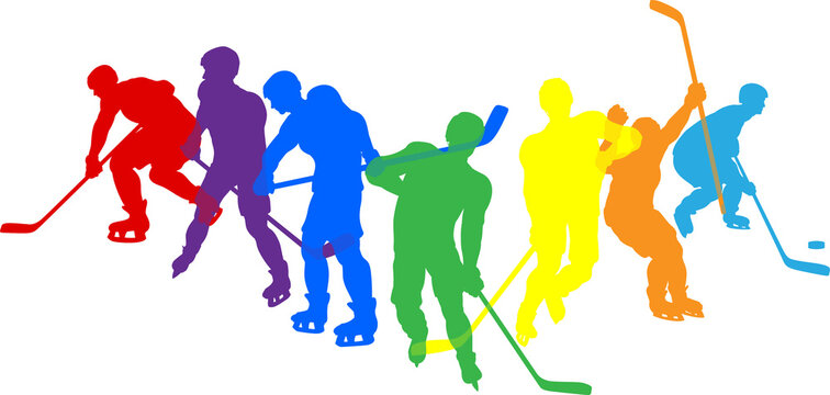 Ice Hockey Silhouette People Player Silhouettes