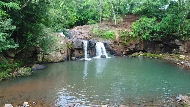 Beautiful waterfall nestled in the heart of the Misiones jungle, Argentina.