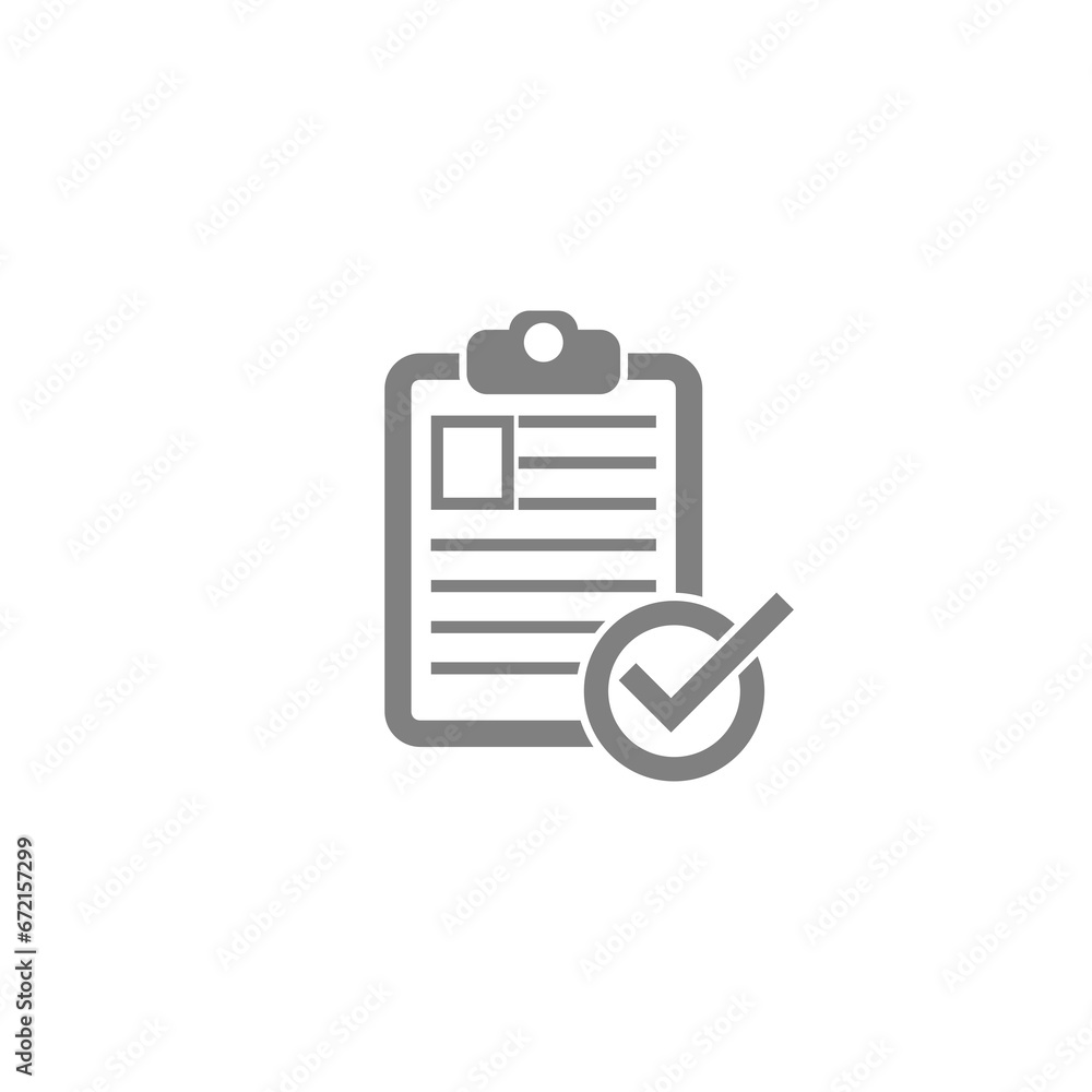 Canvas Prints Checklist clipboard icon isolated on transparent background