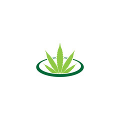 Marijuana cannabis logo icon isolated on transparent background
