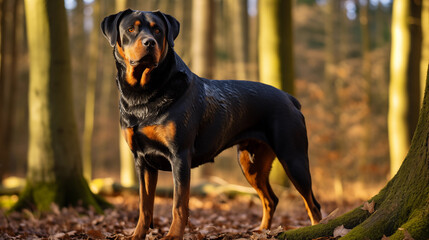 Rottweiler dog, AI Generated - 672159470