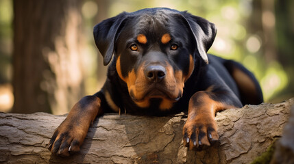 Rottweiler dog, AI Generated - 672159472