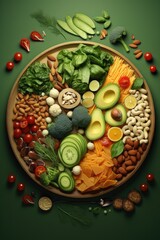 Obraz na płótnie Canvas Circular Vegetarian Feast
