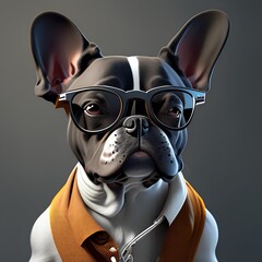 Hipster French Bulldog
