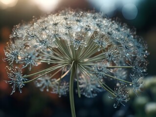 wild carrot flower made of crystals