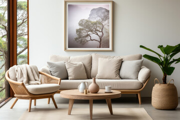 modern living room with sofa