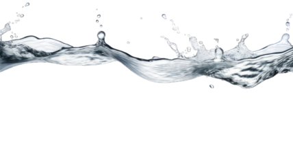 Fresh water or splash isolated on white background.