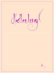 Designer paper, notepad design, botanical illustration, author's lettering - heather honey