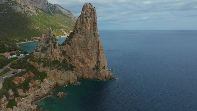 Exploring Sardinia's Monolith: An Unforgettable Flight over monolite Pedra Longa.