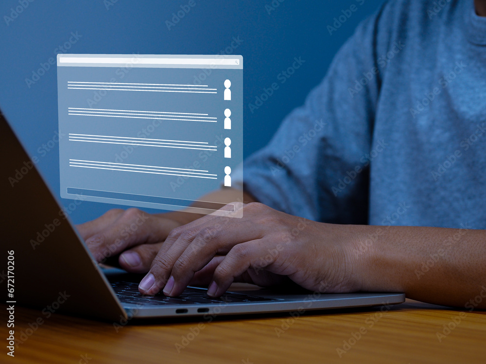 Aufkleber replying to or reading social messages connecting people around the world on internet applications