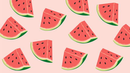 watermelon pattern background vector stock