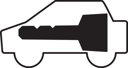 施錠の注意喚起をする自動車のピクトグラム