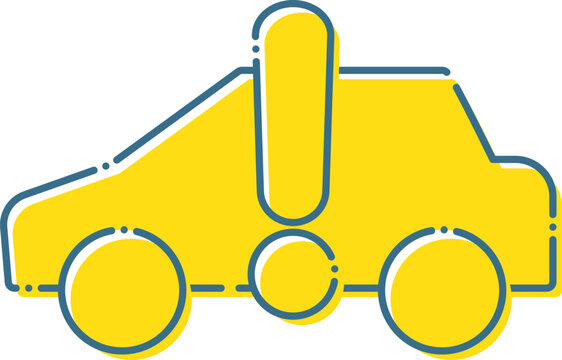 recommend clip art: トラブルを起こした自動車のピクトグラム