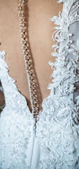 gorgeous white wedding dress detail