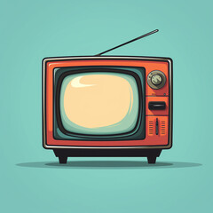 Vecchio televisore. Icona. Ai generated.
