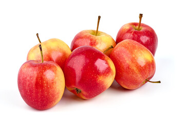Red apples, isolated on white background.