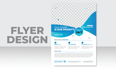 Creative medical healthcare flyer poster template design