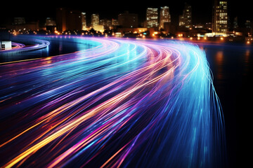 Obraz premium traffic at night