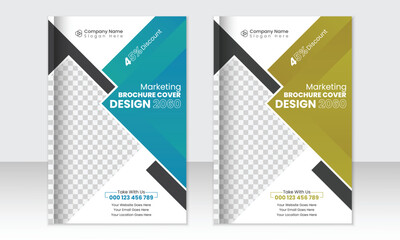 Modern Background Business Book Cover Design Template Design.