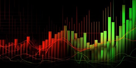 Stock market background, AI generated