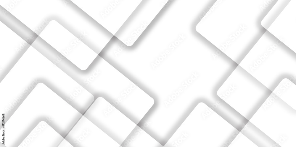 Poster Abstract white and grey background with rectangle shape. soft shadow on neutral light grey textured background. white abstract modern geomatics background design use for business wallpaper.. 