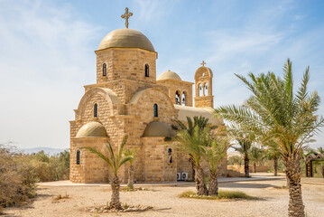 View at the church of Saint John the Baptist in Bethany Beyond the Jordan - Jordan - 672174693