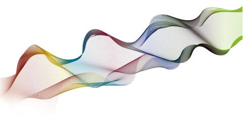 Abstract colorful wave element for design.Bright abstract background with colorful wave lines Digital frequency track equalizer. Curved wavy line smooth stripe. element in concept of music, party etc.