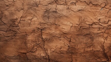 Abstract relief of backdrop texture's coarse, granular brown surface