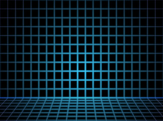 perspective grid room abstract background