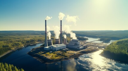 View of the power plant from above. of the world's most exquisite and environmentally responsible...