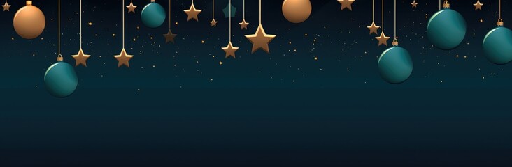 Fototapeta premium Background of Shimmering Snowflakes and Radiant Ornaments on a Peaceful Night - Generative A