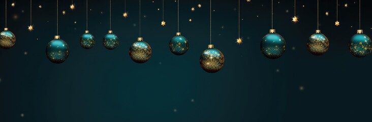 Background of Shimmering Snowflakes and Radiant Ornaments on a Peaceful Night - Generative A