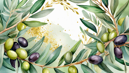 olive branch background
