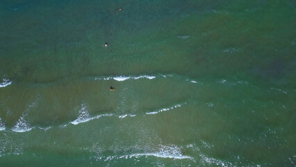 Fototapeta premium Aerial Oasis: Seaside Splendor in Rimini's Summer Sun
